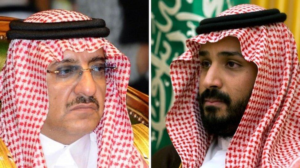 Crown Prince Nayef (l) and Deputy Crown Prince Mohammed (r)