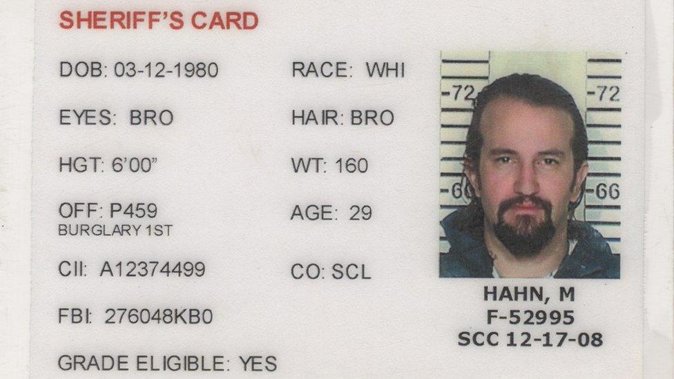 Matt Hahn's Sherrif's card