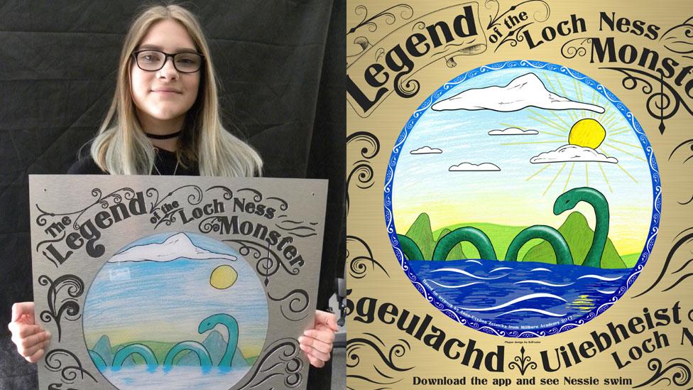 Anna-Evelina Zelanika and her Nessie artwork