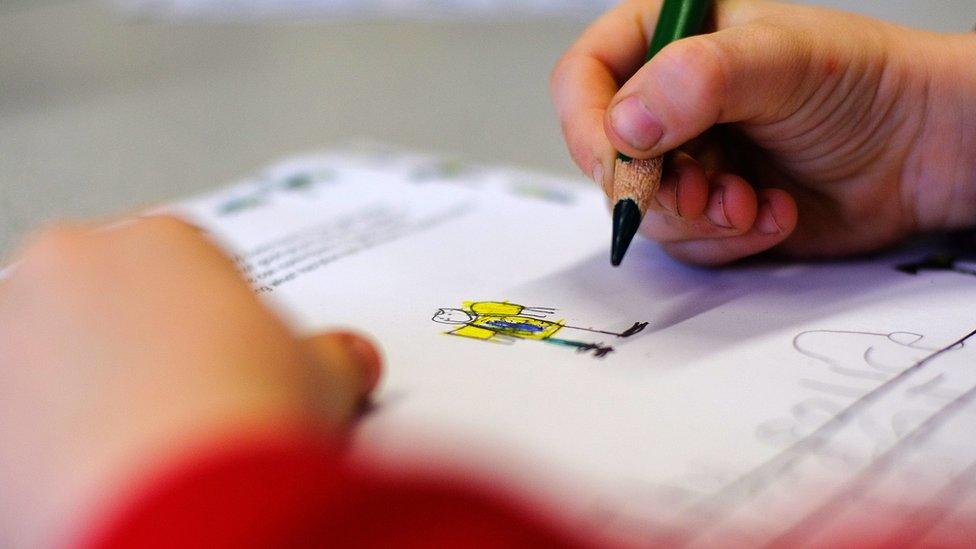 Boy's drawing of a policeman