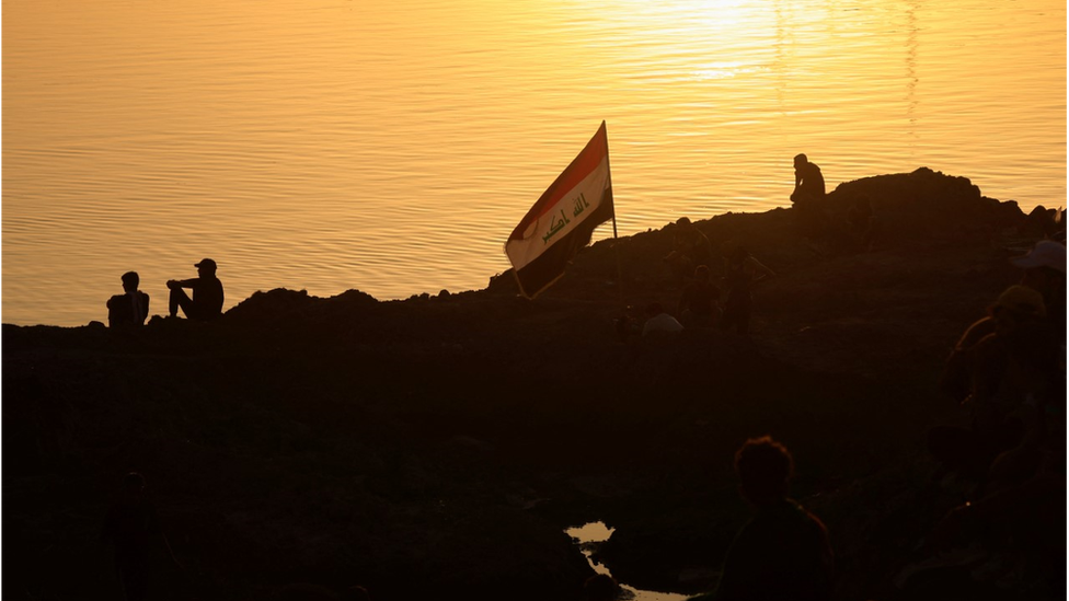 Protesters in Baghdad