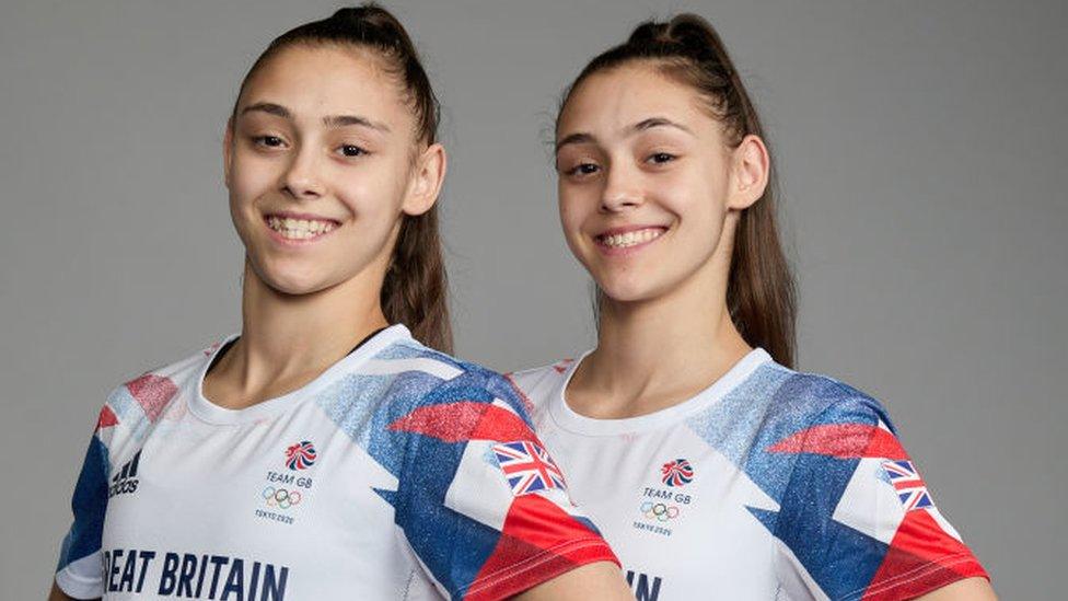 Jessica & Jennifer Gadirova, members of the Great Britain Olympic Gymnastics team