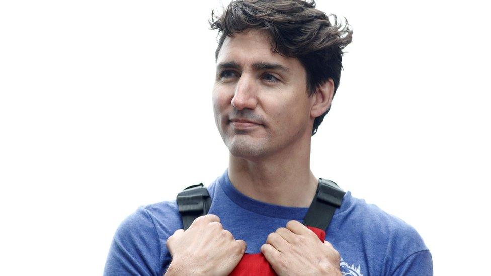 Canada"s Prime Minister Justin Trudeau looks on after he paddled a kayak to mark World Environment Day on the Niagara River, in Niagara-on-the-Lake, Ontario, Canada June 5, 2017