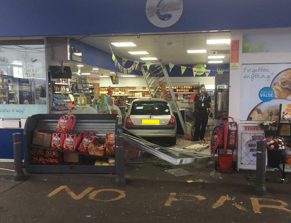 Car in petrol station