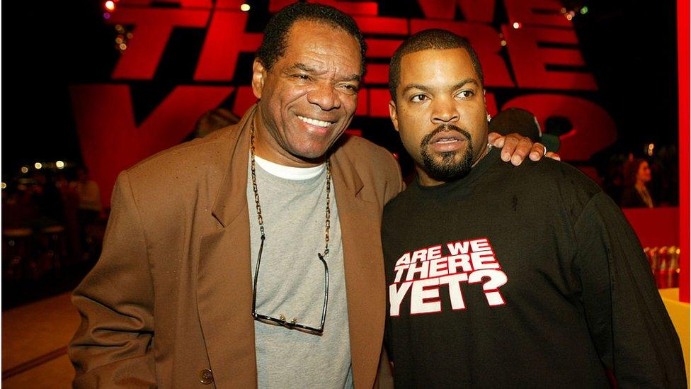 John Witherspoon with rapper Ice Cube.