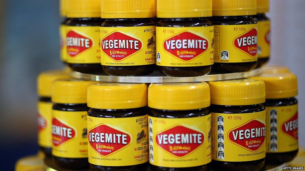 Jars of Australian sandwich spread Vegemite