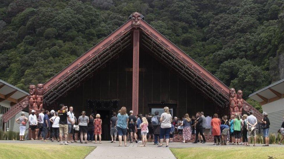 The minute's silence was marked in Whakatane, a coastal town near White Island