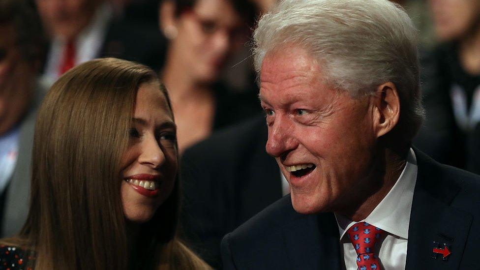 Chelsea Clinton and Bill Clinton