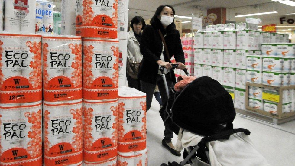 Toilet paper in a supermarket