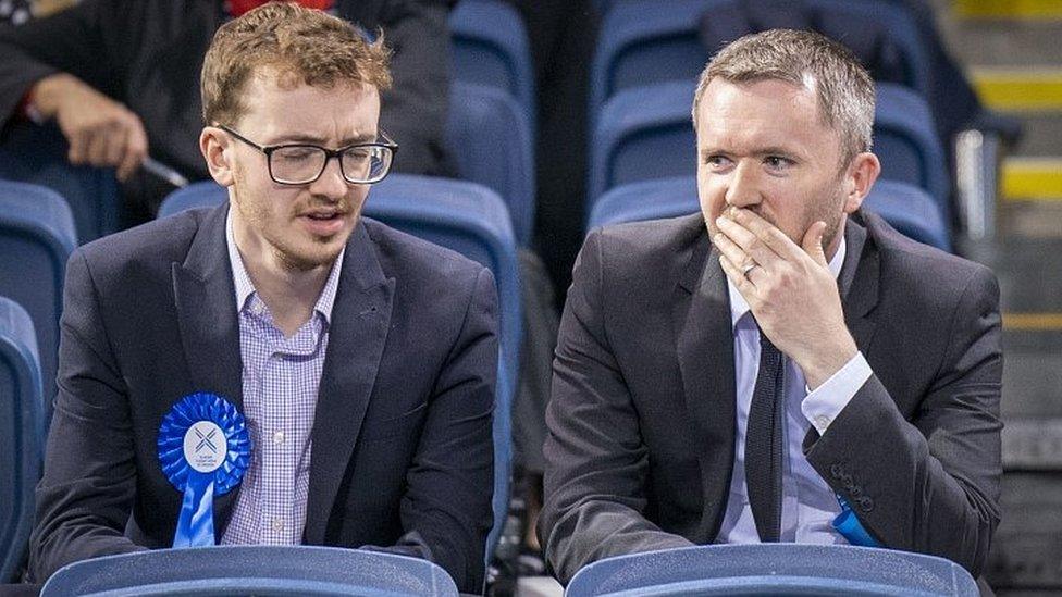 Conservatives at the election count in Glasgow