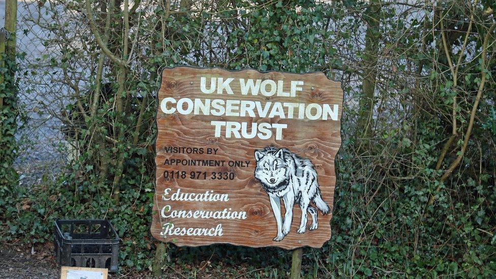 Wolf Conservation Trust sign