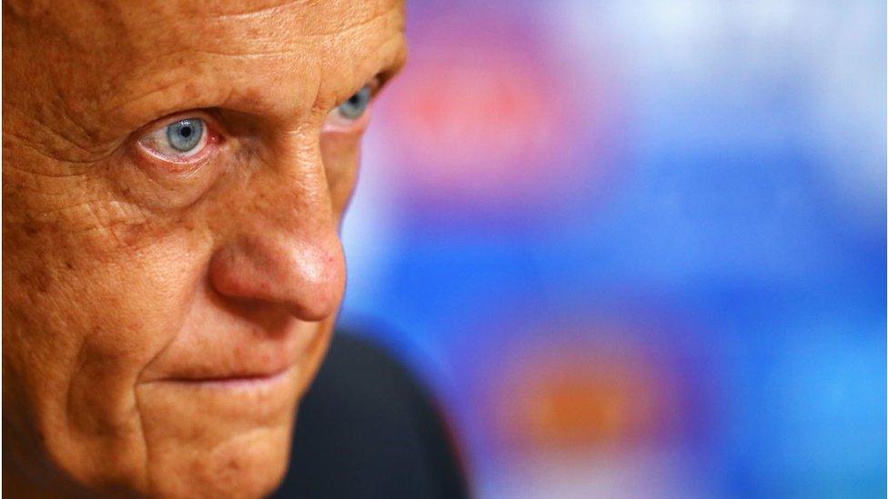 still shows a very close up side shot of Pierluigi Collina's face