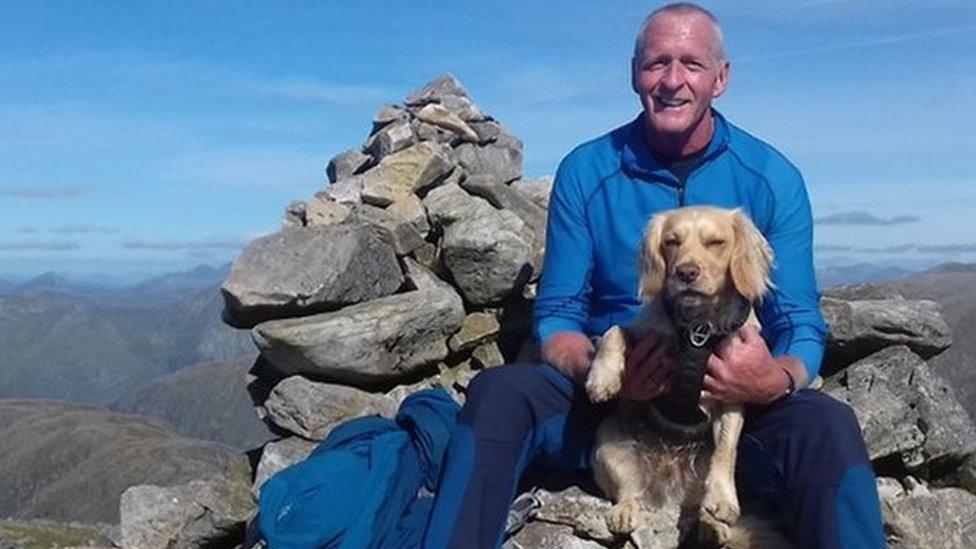 George Creighton and Glen, the cocker spaniel