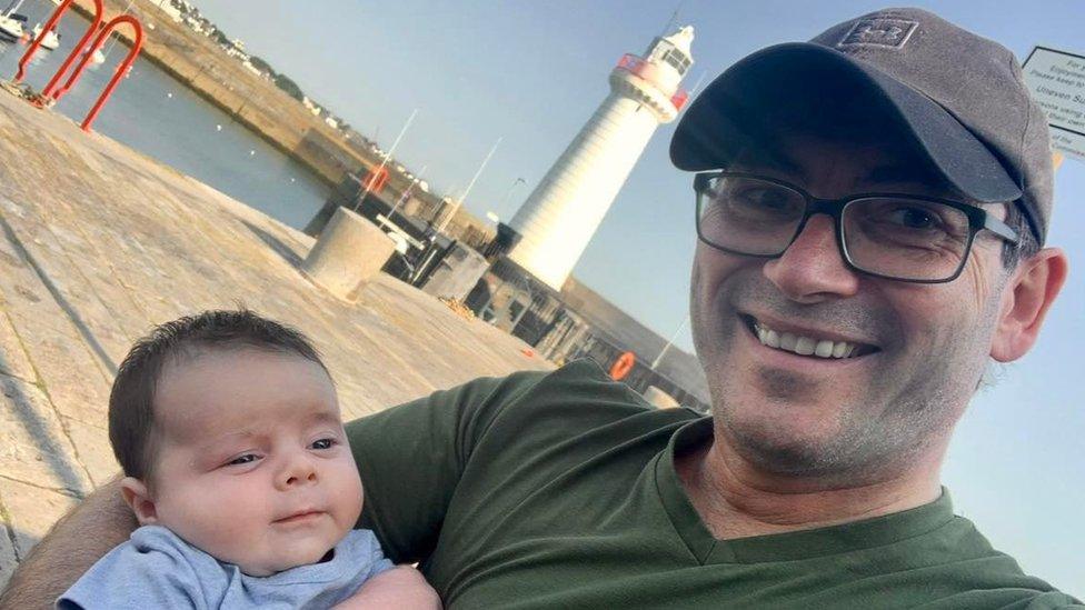 Jake and Jackson Holford at Donaghadee Pier