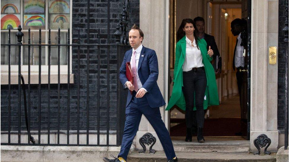 Matt Hancock and Gina Coladangelo leave No 10