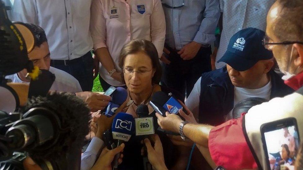 Salud Hernandez Mora in San Calixto, Colombia, after her release