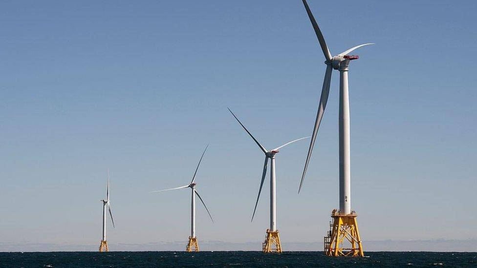 The Block Island Wind Farm, located off the Rhode Island coast