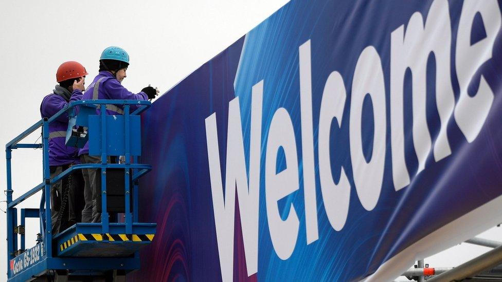 Banner at Mobile World Congress