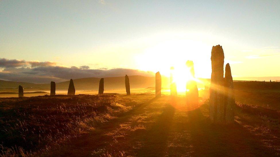 The Ring of Brogar in Orkney for the Winter Solstice