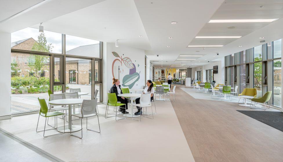 HM Prison and Young Offender Institution Stirling - an internal view of a prison open space. light and airy