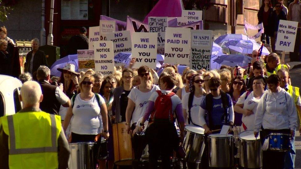 Pensions protest