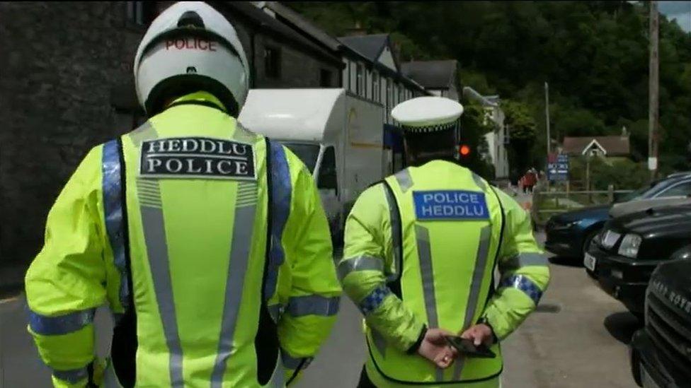 Police on patrol in Tintern