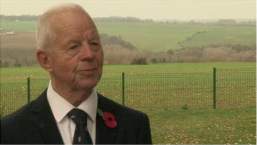 Teddy Colligan is the official guardian of the Ulster Memorial Tower at Thiepval