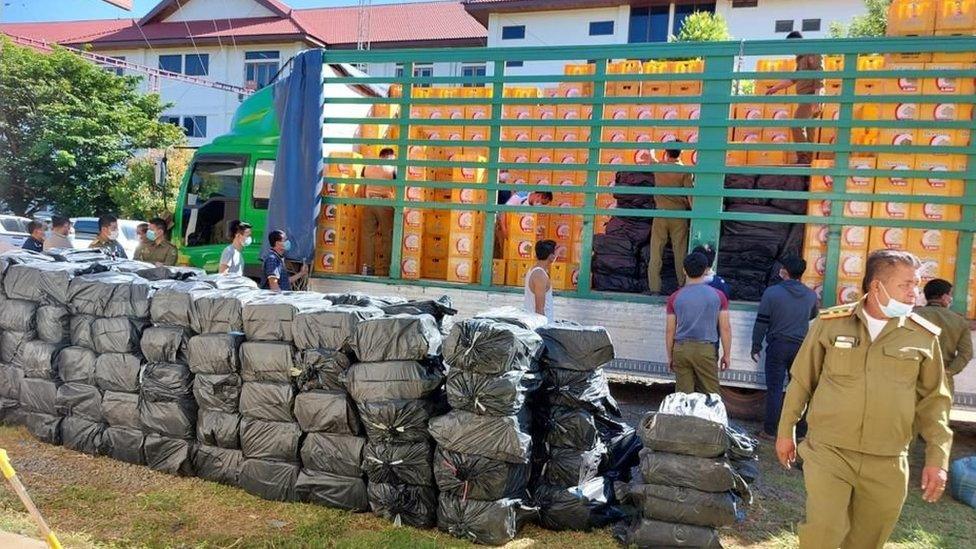 Drug haul in Laos