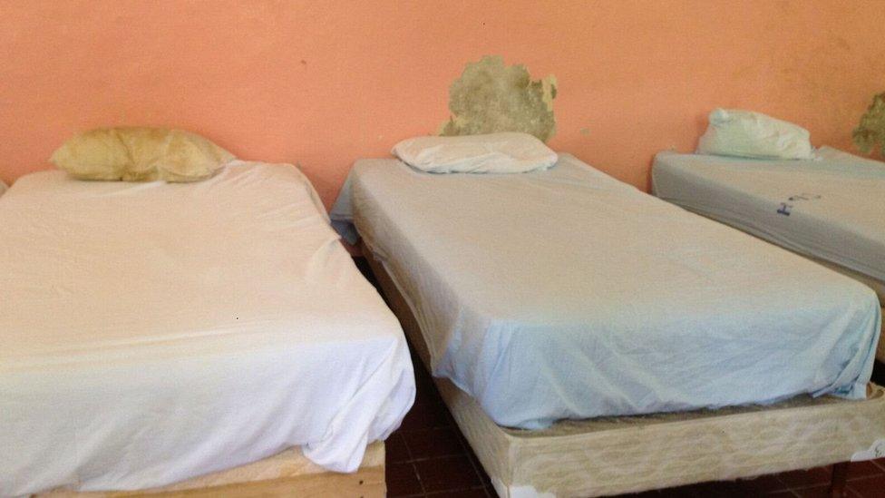 A view of beds in the dormitory a Clarevue