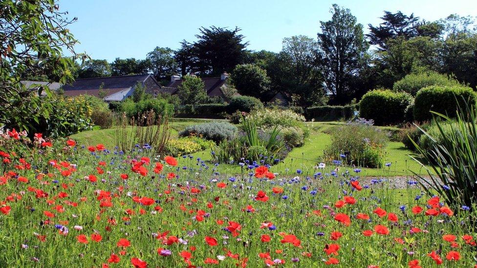 Rushen Abbey gardens