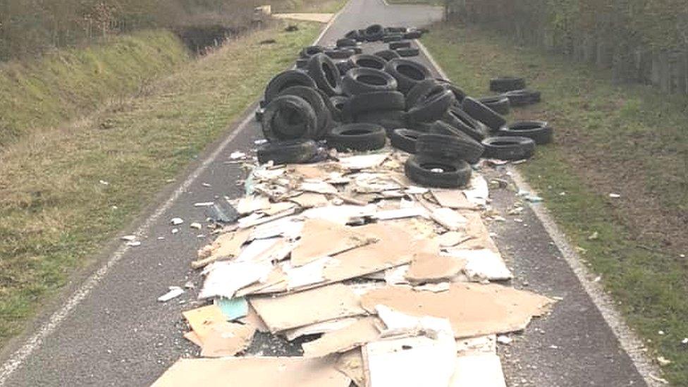 Fly-tipping in Capel St Mary