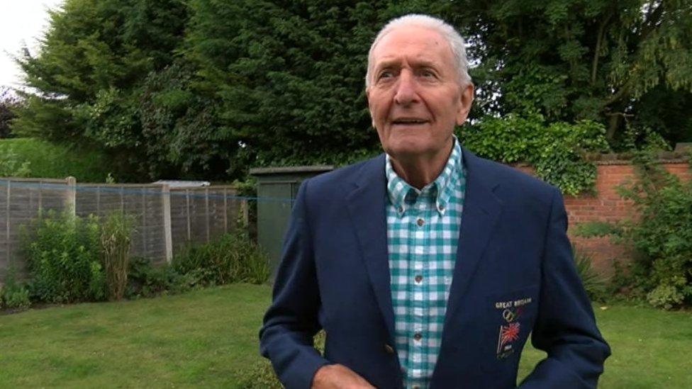 Mr Porter in his 1964 Olympics blazer