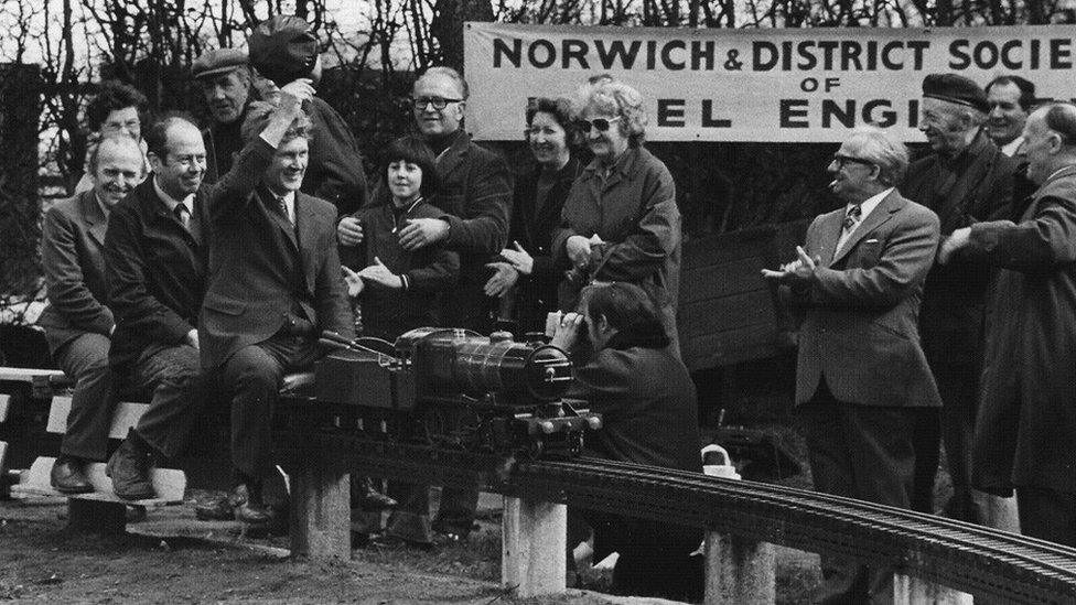 Opening of Eaton Park miniature railway in Norwich