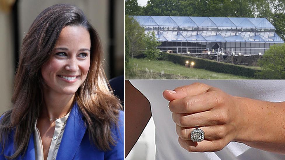 Pippa Middleton, the marguee for her wedding and her engagement ring