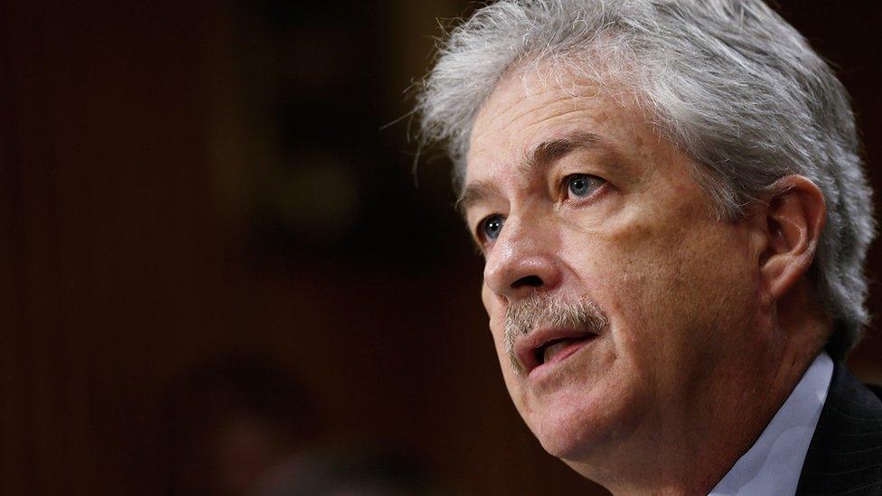 US Deputy Secretary of State William Burns testifies before the Senate Foreign Relations Committee 6 March 2014