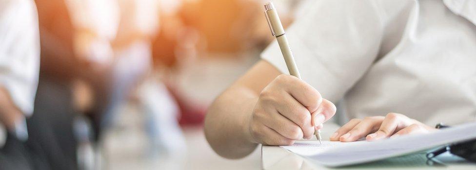 Pupil sitting an exam