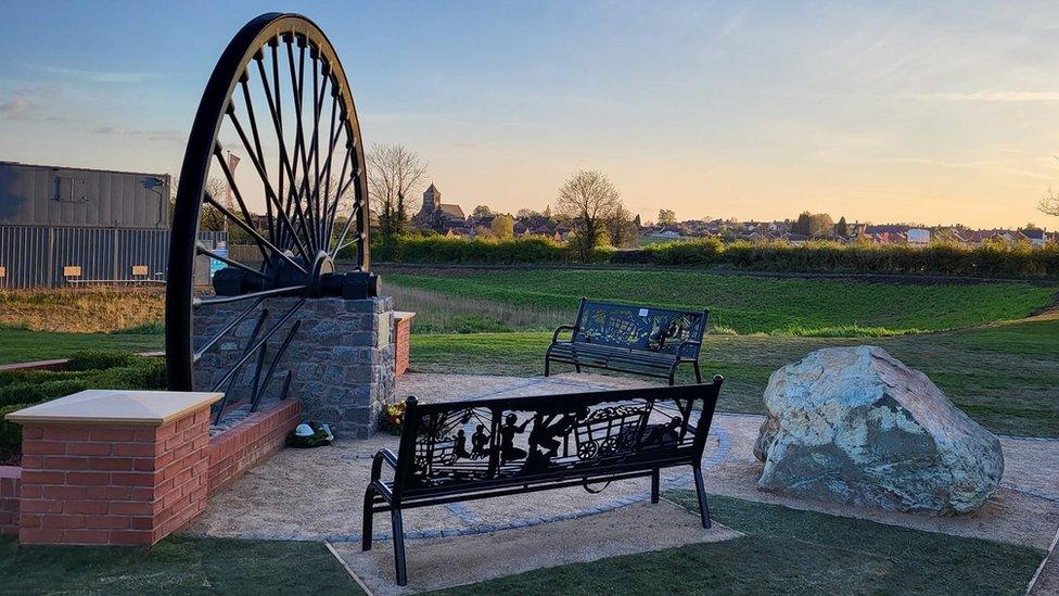 Whitwick Colliery disaster memorial, in Hugglescote, Leicestershire