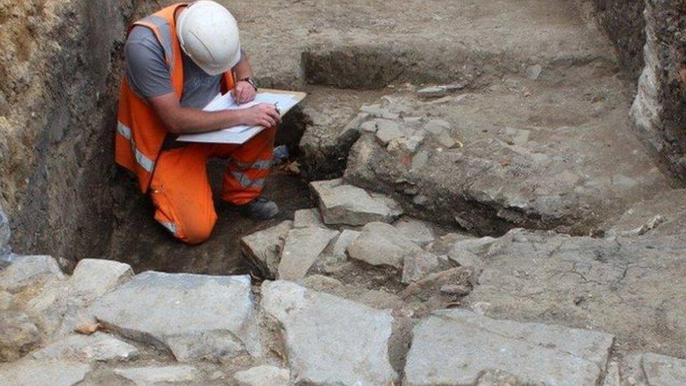 Man working on site at the Whitefriars