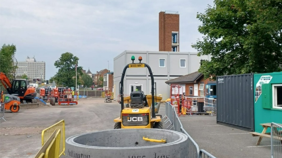 Work on fire station