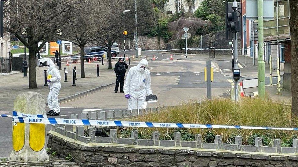 A police cordon in Torquay