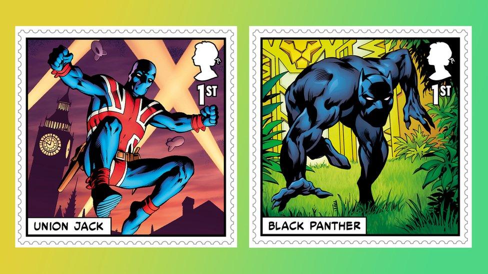 Marvel stamps released by Royal Mail.