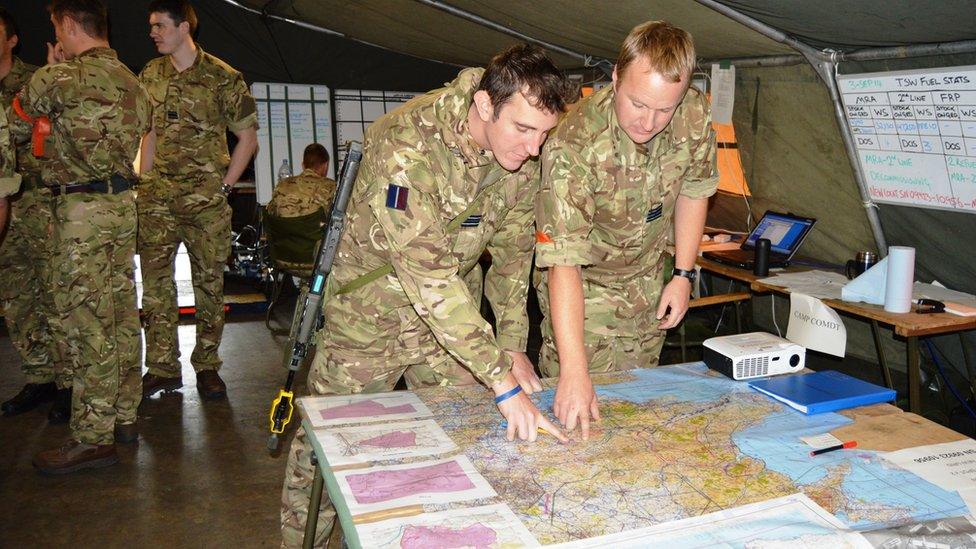 RAF training exercise at Castlemartin