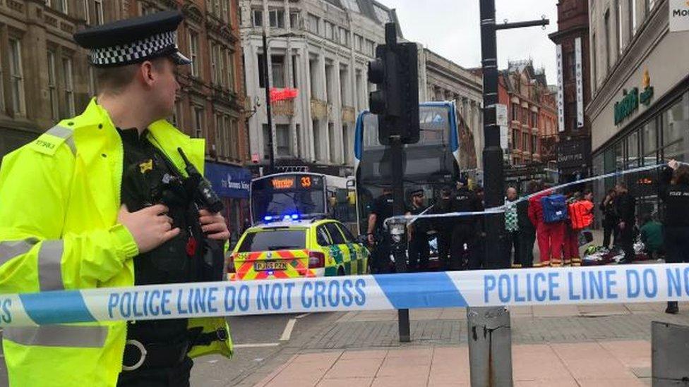 scene on Oldham Street