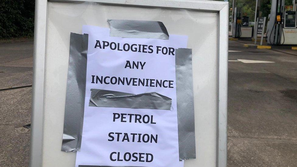 Closed sign at Sainsbury’s in Thornhill, Cardiff