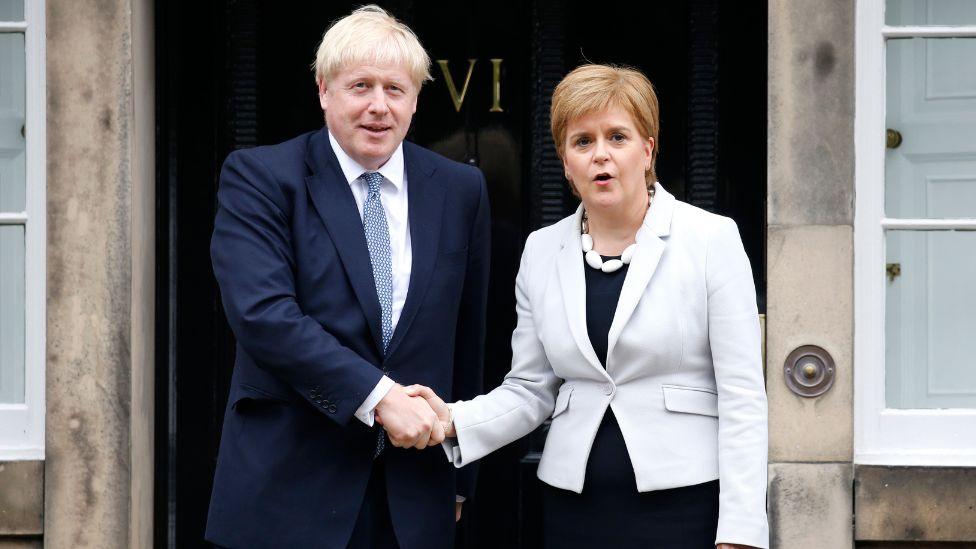 Boris Johnson and Nicola Sturgeon