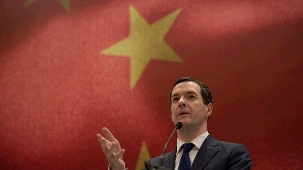 Chancellor George Osborne speaking during a meeting with Chinese investors in Chengdu