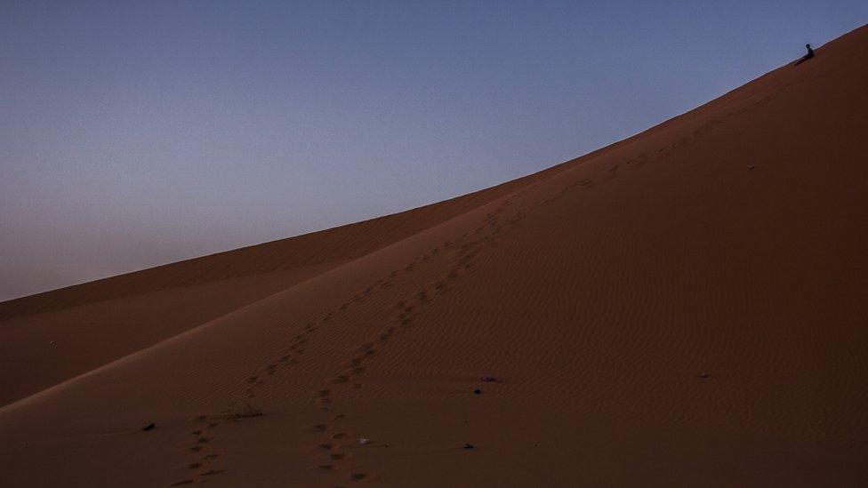 View of the Sahara desert