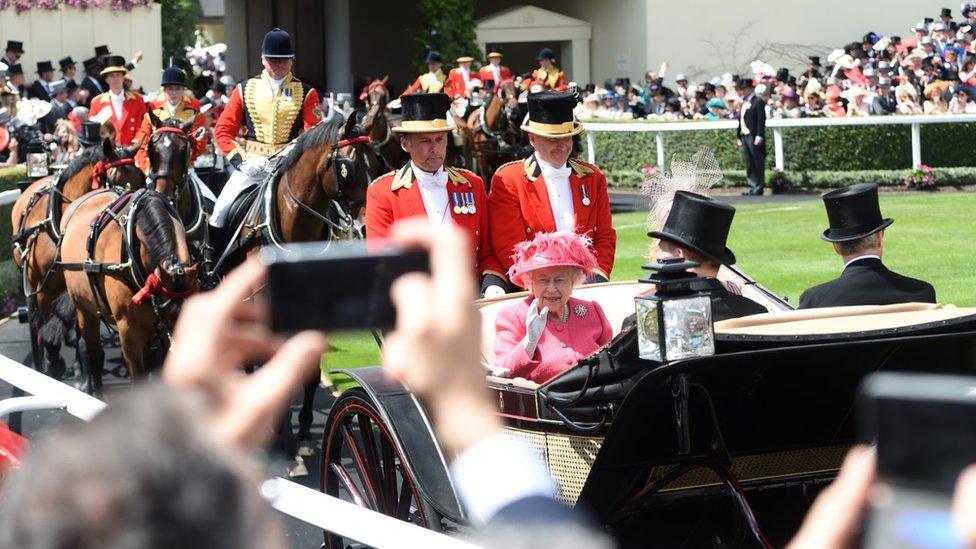 The Queen at Ascot Racecourse in 2019