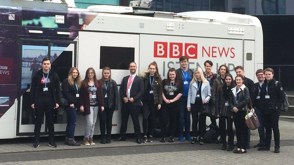 Students at St Helens College