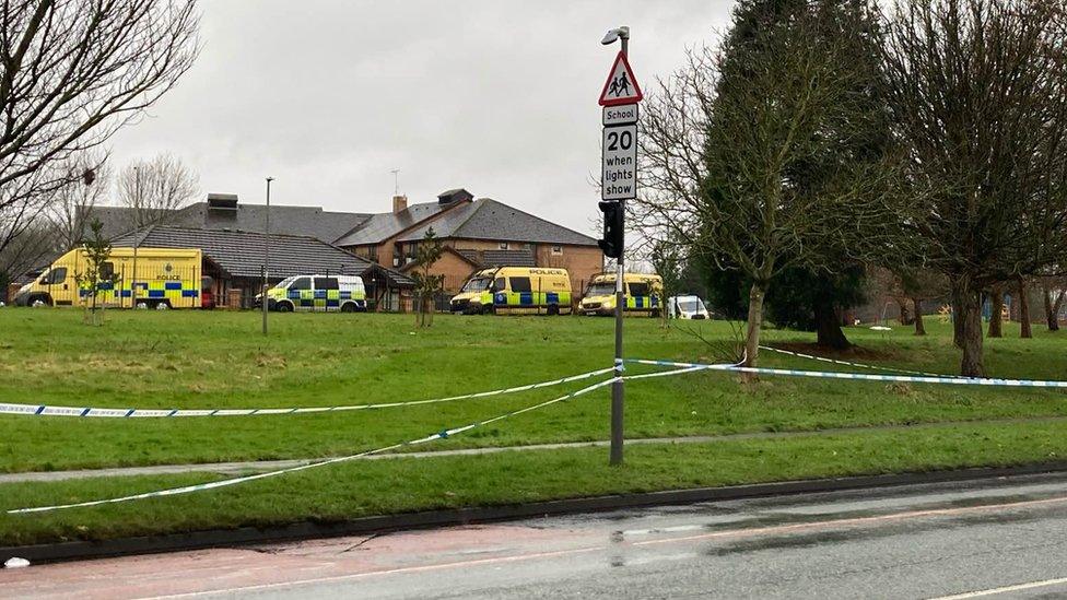 Police at Childwall Valley Road